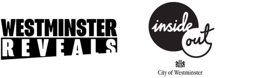2 logos. The first reads 'Westminster Reveals' in black text, and the second reads  'Inside Out City of Westminster' in black text.