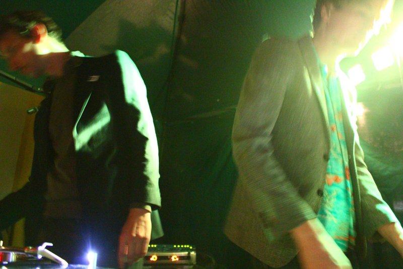 A picture of two General Echo Soundsystem DJs at the decks
