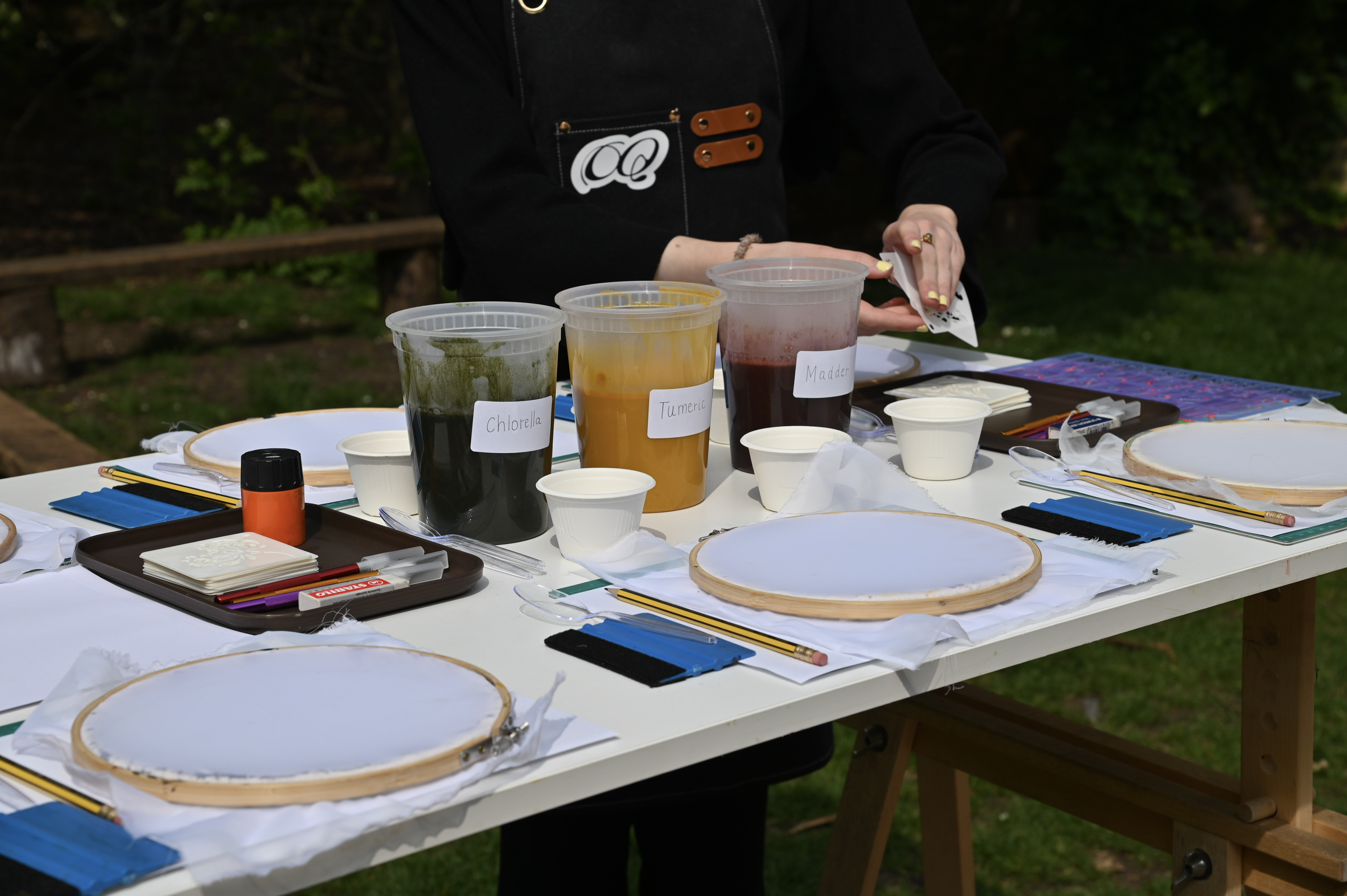 Algae Pigment Screen Printing Lab